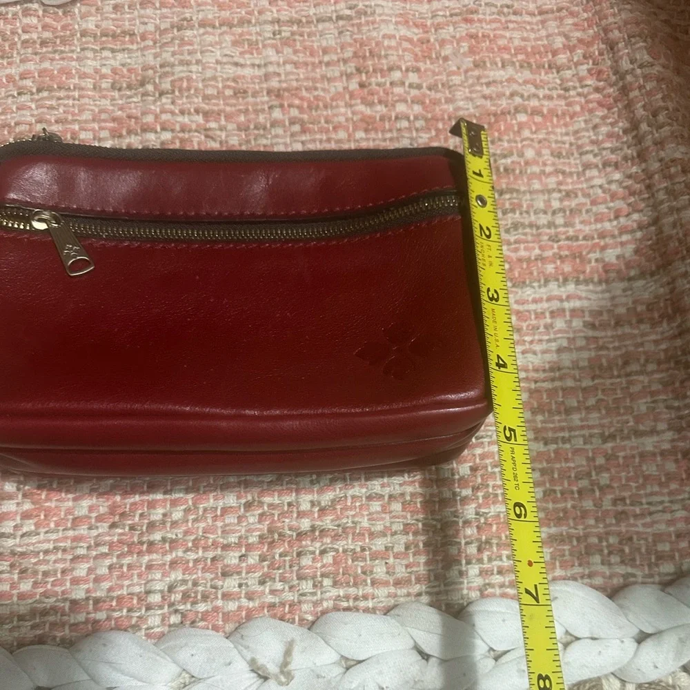 PATRICIA NASH red leather wristlet - Picture 4 of 4